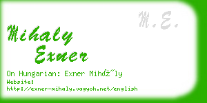 mihaly exner business card